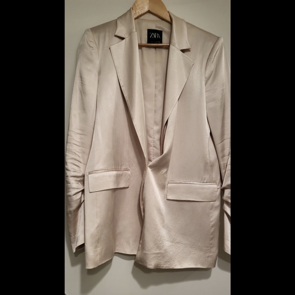 Zara satin blazer